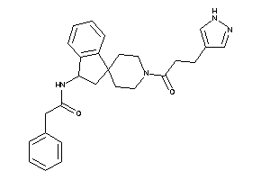 2-phenyl-N-[1'-[3-(1H-pyrazol-4-yl)propanoyl]spiro[indane-3,4'-piperidine]-1-yl]acetamide