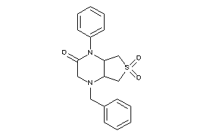 4-benzyl-6,6-diketo-1-phenyl-4a,5,7,7a-tetrahydro-3H-thieno[3,4-b]pyrazin-2-one