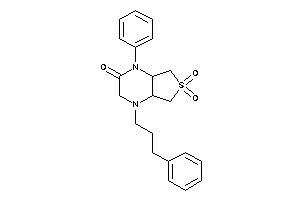 6,6-diketo-1-phenyl-4-(3-phenylpropyl)-4a,5,7,7a-tetrahydro-3H-thieno[3,4-b]pyrazin-2-one