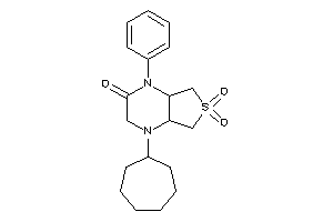 4-cycloheptyl-6,6-diketo-1-phenyl-4a,5,7,7a-tetrahydro-3H-thieno[3,4-b]pyrazin-2-one