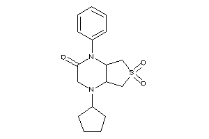 4-cyclopentyl-6,6-diketo-1-phenyl-4a,5,7,7a-tetrahydro-3H-thieno[3,4-b]pyrazin-2-one