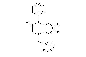 4-(2-furfuryl)-6,6-diketo-1-phenyl-4a,5,7,7a-tetrahydro-3H-thieno[3,4-b]pyrazin-2-one