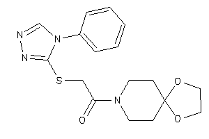 1-(1,4-dioxa-8-azaspiro[4.5]decan-8-yl)-2-[(4-phenyl-1,2,4-triazol-3-yl)thio]ethanone