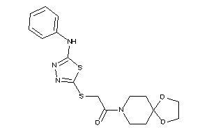 2-[(5-anilino-1,3,4-thiadiazol-2-yl)thio]-1-(1,4-dioxa-8-azaspiro[4.5]decan-8-yl)ethanone