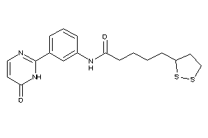 Image of 5-(dithiolan-3-yl)-N-[3-(6-keto-1H-pyrimidin-2-yl)phenyl]valeramide