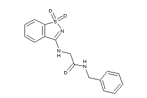 Image of N-benzyl-2-[(1,1-diketo-1,2-benzothiazol-3-yl)amino]acetamide