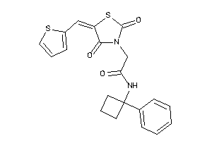 2-[2,4-diketo-5-(2-thenylidene)thiazolidin-3-yl]-N-(1-phenylcyclobutyl)acetamide