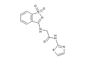 2-[(1,1-diketo-1,2-benzothiazol-3-yl)amino]-N-thiazol-2-yl-acetamide