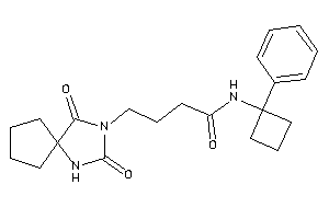Image of 4-(2,4-diketo-1,3-diazaspiro[4.4]nonan-3-yl)-N-(1-phenylcyclobutyl)butyramide