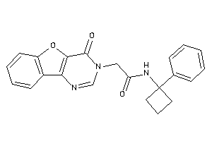 2-(4-ketobenzofuro[3,2-d]pyrimidin-3-yl)-N-(1-phenylcyclobutyl)acetamide