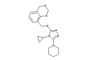 1-[5-(4H-1,3-benzodioxin-8-ylmethylthio)-4-cyclopropyl-1,2,4-triazol-3-yl]piperidine