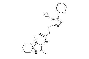 2-[(4-cyclopropyl-5-piperidino-1,2,4-triazol-3-yl)thio]-N-(2,4-diketo-1,3-diazaspiro[4.5]decan-3-yl)acetamide