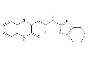 2-(3-keto-4H-1,4-benzothiazin-2-yl)-N-(4,5,6,7-tetrahydro-1,3-benzothiazol-2-yl)acetamide