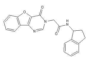 N-indan-1-yl-2-(4-ketobenzofuro[3,2-d]pyrimidin-3-yl)acetamide