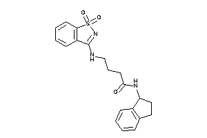 4-[(1,1-diketo-1,2-benzothiazol-3-yl)amino]-N-indan-1-yl-butyramide