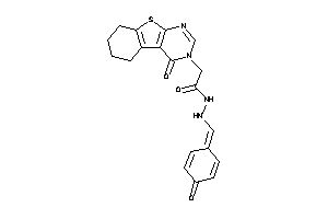 N'-[(4-ketocyclohexa-2,5-dien-1-ylidene)methyl]-2-(4-keto-5,6,7,8-tetrahydrobenzothiopheno[2,3-d]pyrimidin-3-yl)acetohydrazide