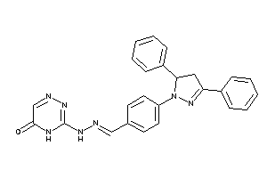 Image of 3-[N'-[4-(3,5-diphenyl-2-pyrazolin-1-yl)benzylidene]hydrazino]-4H-1,2,4-triazin-5-one