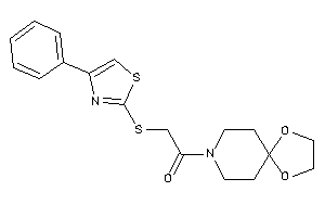 1-(1,4-dioxa-8-azaspiro[4.5]decan-8-yl)-2-[(4-phenylthiazol-2-yl)thio]ethanone