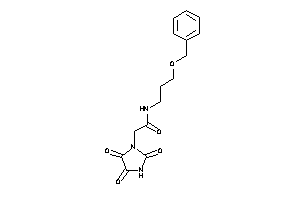 N-(3-benzoxypropyl)-2-(2,4,5-triketoimidazolidin-1-yl)acetamide