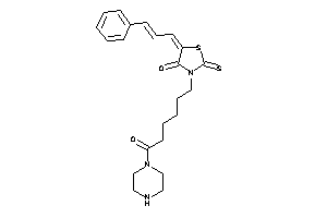 5-cinnamylidene-3-(6-keto-6-piperazino-hexyl)-2-thioxo-thiazolidin-4-one