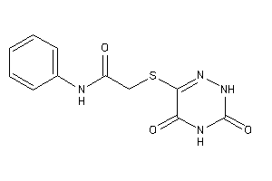 2-[(3,5-diketo-2H-1,2,4-triazin-6-yl)thio]-N-phenyl-acetamide