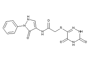 2-[(3,5-diketo-2H-1,2,4-triazin-6-yl)thio]-N-(5-keto-1-phenyl-3-pyrazolin-4-yl)acetamide