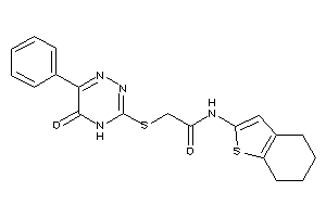 2-[(5-keto-6-phenyl-4H-1,2,4-triazin-3-yl)thio]-N-(4,5,6,7-tetrahydrobenzothiophen-2-yl)acetamide