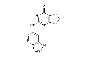 Image of 2-(1H-indazol-6-ylamino)-3,5,6,7-tetrahydrocyclopenta[d]pyrimidin-4-one