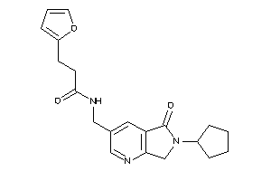 N-[(6-cyclopentyl-5-keto-7H-pyrrolo[3,4-b]pyridin-3-yl)methyl]-3-(2-furyl)propionamide