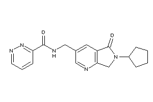N-[(6-cyclopentyl-5-keto-7H-pyrrolo[3,4-b]pyridin-3-yl)methyl]pyridazine-3-carboxamide