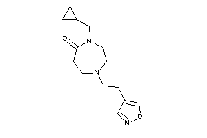 4-(cyclopropylmethyl)-1-(2-isoxazol-4-ylethyl)-1,4-diazepan-5-one