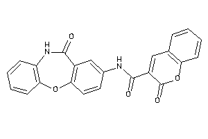 Image of 2-keto-N-(6-keto-5H-benzo[b][1,5]benzoxazepin-8-yl)chromene-3-carboxamide