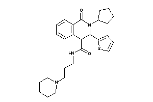 2-cyclopentyl-1-keto-N-(3-piperidinopropyl)-3-(2-thienyl)-3,4-dihydroisoquinoline-4-carboxamide