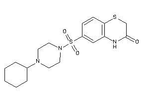 Image of 6-(4-cyclohexylpiperazino)sulfonyl-4H-1,4-benzothiazin-3-one