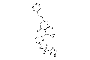 N-[3-[cyclopropyl-(2,4-diketo-6-phenethyl-tetrahydropyran-3-yl)methyl]phenyl]-1H-imidazole-4-sulfonamide
