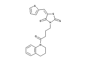 3-[4-(3,4-dihydro-2H-quinolin-1-yl)-4-keto-butyl]-5-(2-thenylidene)-2-thioxo-thiazolidin-4-one