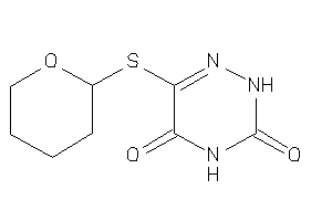 6-(tetrahydropyran-2-ylthio)-2H-1,2,4-triazine-3,5-quinone