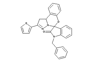 1'-benzyl-2-(2-furyl)spiro[1,10b-dihydropyrazolo[1,5-c][1,3]benzoxazine-5,3'-indoline]-2'-one