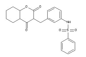 Image of N-[3-[(2,4-diketo-4a,5,6,7,8,8a-hexahydrochromen-3-yl)methyl]phenyl]benzenesulfonamide