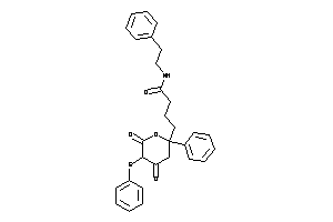 4-[4,6-diketo-2-phenyl-5-(phenylthio)tetrahydropyran-2-yl]-N-phenethyl-butyramide
