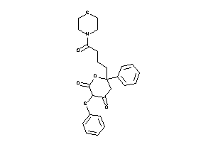 6-(4-keto-4-thiomorpholino-butyl)-6-phenyl-3-(phenylthio)tetrahydropyran-2,4-quinone