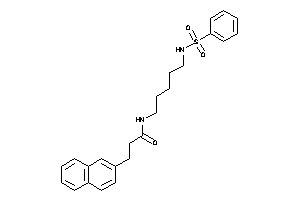 N-[5-(benzenesulfonamido)pentyl]-3-(2-naphthyl)propionamide