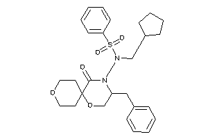 N-(3-benzyl-5-keto-1,9-dioxa-4-azaspiro[5.5]undecan-4-yl)-N-(cyclopentylmethyl)benzenesulfonamide
