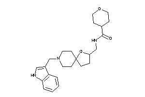 N-[[8-(1H-indol-3-ylmethyl)-4-oxa-8-azaspiro[4.5]decan-3-yl]methyl]tetrahydropyran-4-carboxamide