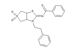 N-(5,5-diketo-3-phenethyl-3a,4,6,6a-tetrahydrothieno[3,4-d]thiazol-2-ylidene)benzamide