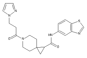 N-(1,3-benzothiazol-5-yl)-6-(3-pyrazol-1-ylpropanoyl)-6-azaspiro[2.5]octane-1-carboxamide