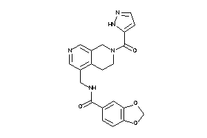 N-[[7-(1H-pyrazole-5-carbonyl)-6,8-dihydro-5H-2,7-naphthyridin-4-yl]methyl]-piperonylamide