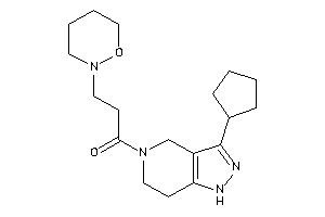 Image of 1-(3-cyclopentyl-1,4,6,7-tetrahydropyrazolo[4,3-c]pyridin-5-yl)-3-(oxazinan-2-yl)propan-1-one