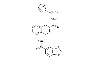 N-[[7-(3-pyrazol-1-ylbenzoyl)-6,8-dihydro-5H-2,7-naphthyridin-4-yl]methyl]-piperonylamide