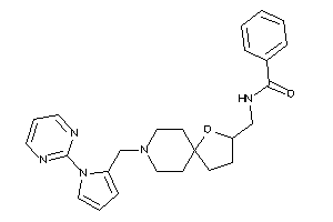 Image of N-[[8-[[1-(2-pyrimidyl)pyrrol-2-yl]methyl]-4-oxa-8-azaspiro[4.5]decan-3-yl]methyl]benzamide